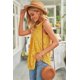thumbnail image 2 of ABPHQTO Camiseta sin mangas con encaje amarillo para mujer, 2 of 5