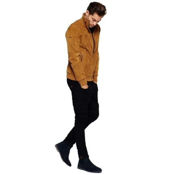 Suede Biker Jacket Mens Brown Suede Jacket Brown Biker Jacket Mens