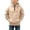 Beige, variant on Boys Quarter Zip Trendy Hoodie Casual Long Sleeve Front Pocket Warm Kids Fall Pullover Sweatshirt Brown 5-14