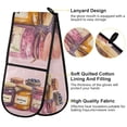thumbnail image 2 of Yayeee Double Oven Mitt Kitchen Heat Resistant Baking 35" x7" Quilted Glove, Watercolor Jam, 2 of 6