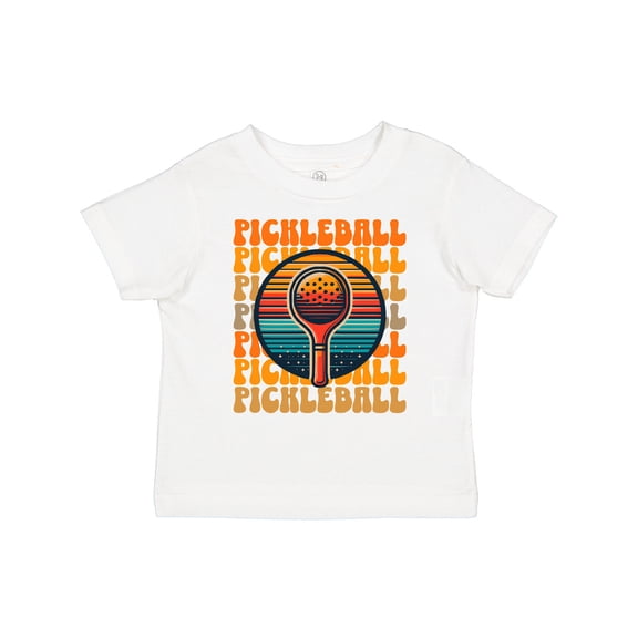 Inktastic Pickleball Retro Sunset Boys or Girls Toddler T-Shirt