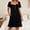 🔥 Black, variant on Sentmoon Prom Dresses for Women Modest Dress Summer 2026 Solid Color Short Sleeve Square Neck Pleated Loose Fit Tunic Dress with Pockets for Festival and Music Event S-XXL