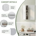 thumbnail image 5 of Meilocar Bathroom Wall Cabinet, Bathroom Cabinet Wall Mount, Over The Toilet Space Saver Storage Cabinets, White Medicine Cabinets with 2 Doors and Adjustable Shelves, 5 of 6