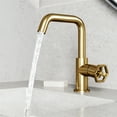 thumbnail image 6 of Ruxton Single Handle Single-Hole Bathroom Faucet in Matte Brushed Gold, 6 of 11