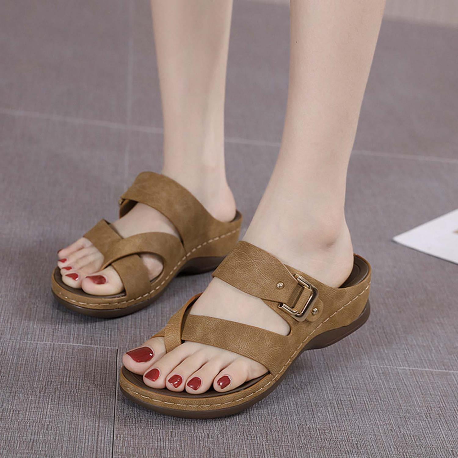 Flip Flops for Women with Arch Support Comfy Sandals for Women ...