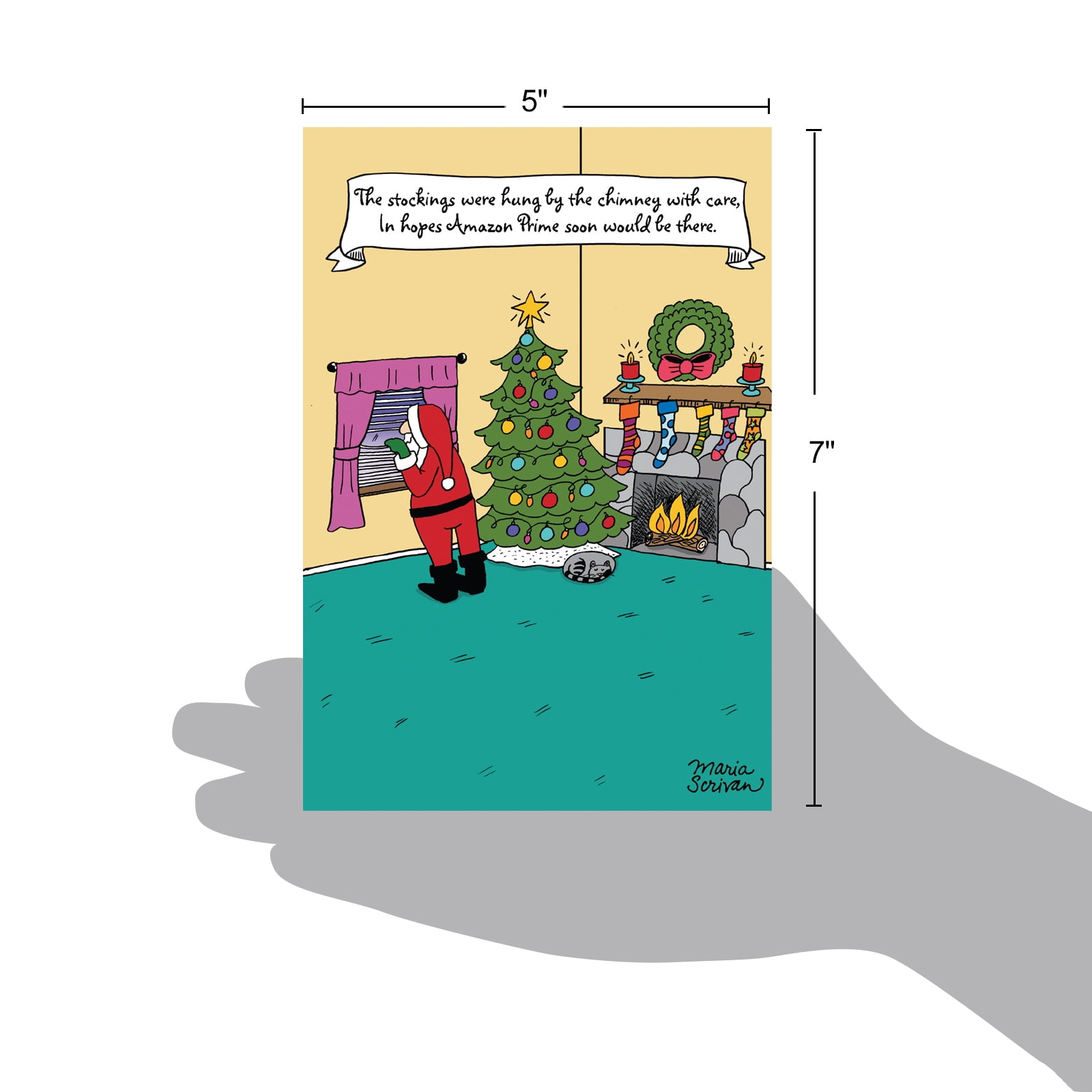 NobleWorks - 12 Funny Christmas Cards Boxed (1 Design, 12 Cards) - Amazon Prime B2502XSG (Greeting Card) NobleWorks - 12 Funny Christmas Cards Boxed (1 Design, 12 Cards) - Amazon Prime B2502XSG (Greeting Card)