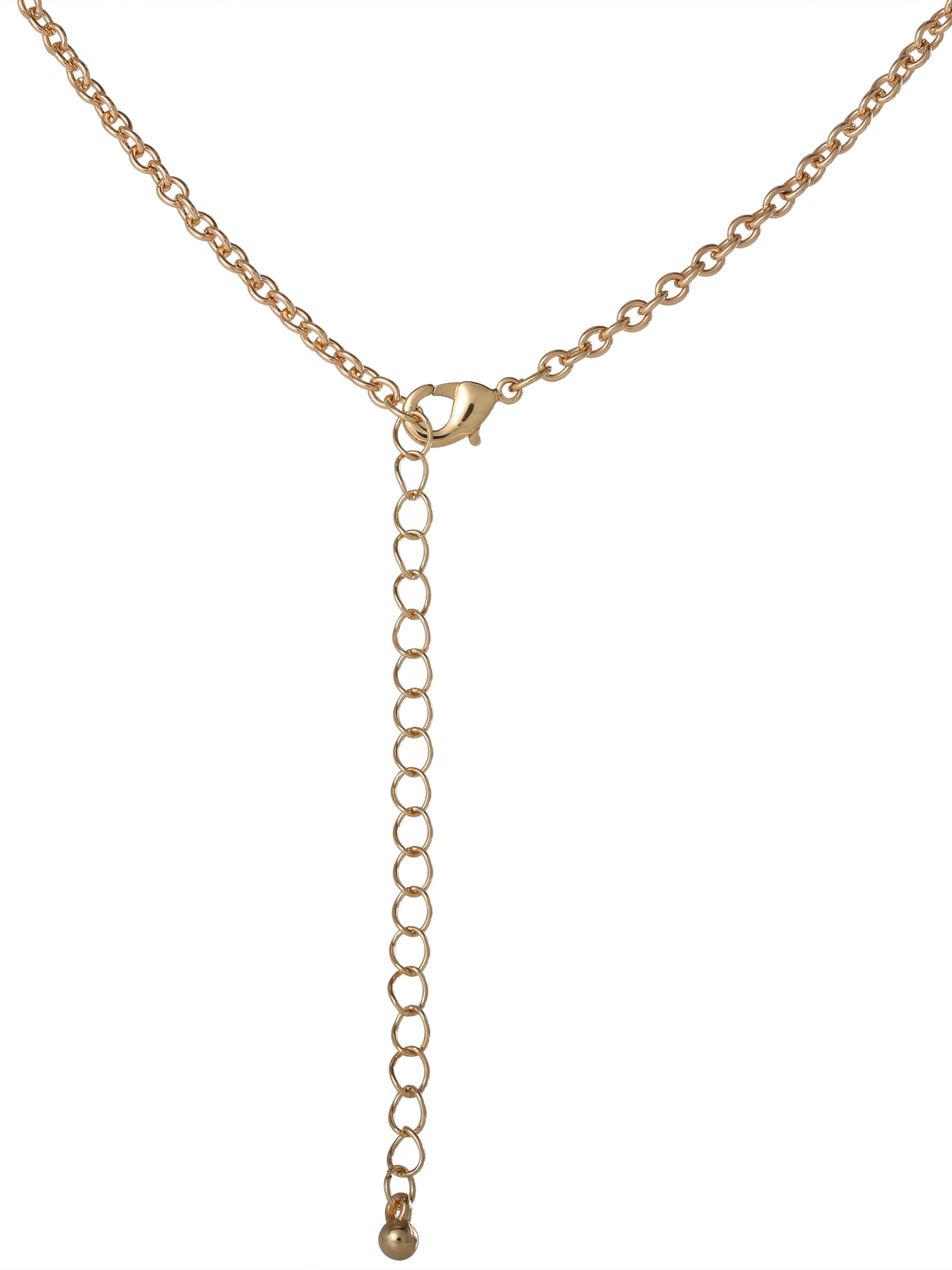 Jessica Simpson Women's Multi Color Stone Necklace, 18" + 3" Extender