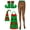 Green, variant on HonorHut Christmas Girl's Striped Tights Casual Over The Knee High Stockings Decorative Colored Striped Leggings Accessories Red White Stripes