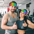 thumbnail image 6 of Rocae Glitter Rainbow for Elastic Exercise Headband for Men and Women Moisture Wicking Athletic Sweatbands Summer Accessories Elastic Bands, 6 of 9