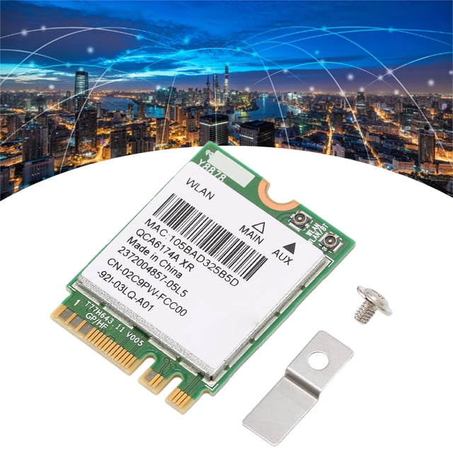 Wireless Net Card 867M 2.4 GHz5 GHz Dual Band Wear Resistant PCB Wireless Card with M.2 Interface for Laptop