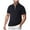 Black, variant on hoksml Business Casual Shirts for Men, Summer Elasticity Casual Loose Zipper Lapel Short Sleeve Top Solid Color Collared Polos T Shirt Classic Golf Shirts