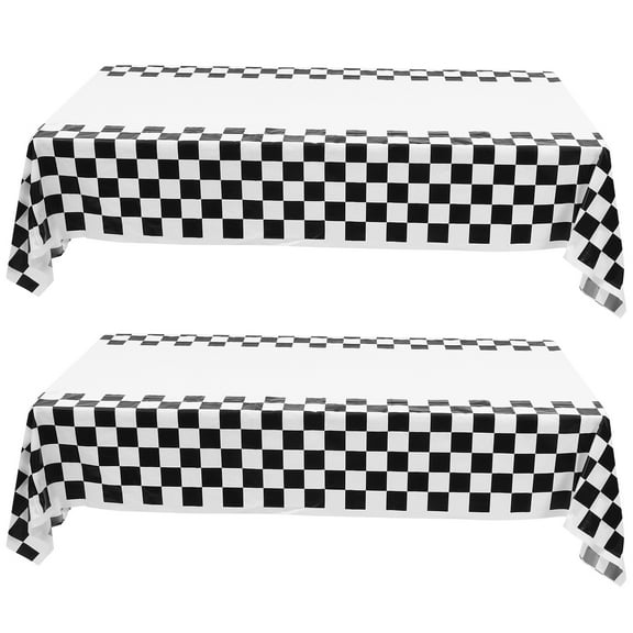 FRCOLOR Checkerboard Tablecloth Set Disposable Paper for Keeping Table Clean Multi 2Pcs 54x90 Inches