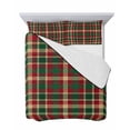 thumbnail image 7 of Quilts Full Size Bedding Set, Autumn Plaid Lightweight Quilted Comforter, Red Green Tartan Gingham Farmhouse Checkered Soft Reversible Bedspread Coverlet with Pillow Covers for All Season, 78" x 90", 7 of 7