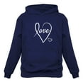 thumbnail image 1 of Tstars Womens Beautiful Valentine's Day Love Cursive Heart Valentine's Day Cute Gift Idea for Her Wife Women Hoodie, 1 of 5