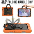 thumbnail image 2 of TECH CIRCLE Case for Samsung Galaxy Tab A7 Lite (8.7") Tablet (SM-T220)- [Built with Screen Protector] Heavy Duty Protection Rugged Case with Kickstand Portable Handle Drop Proof Cover, Orange+Black, 2 of 8