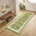 thumbnail image 3 of Findosom Washable Runner Rug 2'x6' Non-slip Kitchen Runner Rug, Vintage Paisley Runner Rugs Soft Distressed Carpet Boho Runner Rug for Hallway Bedroom Laundry Entryway,Green, 3 of 8