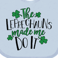 thumbnail image 4 of Inktastic St. Patrick's Day the Leprechauns Made Me Do It Boys or Girls Baby Bib, 4 of 4