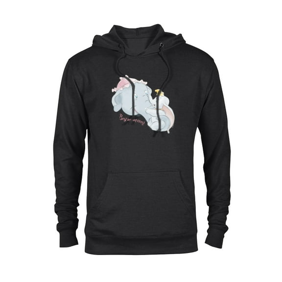 Disney Dumbo and Mother Best Mom Ever Birthday Mother’s Day - Pullover Hoodie for Adults - Customized-Black