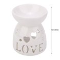 thumbnail image 6 of Wobythan Ceramic Oil Burner and Candle Holder, Aromatic Incense Diffuser with Love Pattern Design, 6 of 9