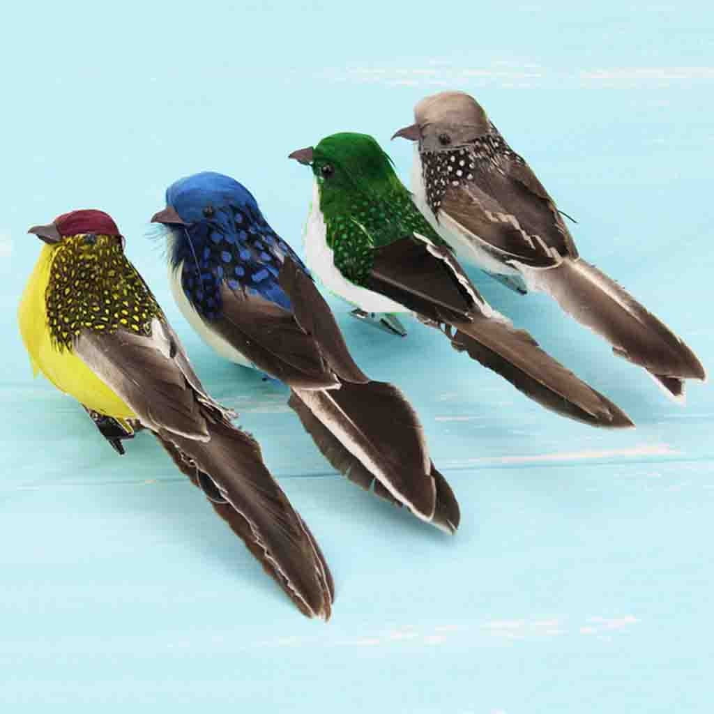 Toyfunny Mini Birds Artificial Feather Foam Doves Wedding Garden Decoration Ornament