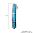 thumbnail image 4 of SANTA FE Style Sky Blue Turquoise J-Hoop Earrings for Women Jewelry 925 Sterling Silver Western Jewelry  Boho Western Birthday Christmas Gifts, 4 of 4