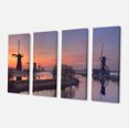 thumbnail image 2 of Windmills at Sunrise Panorama - Impression sur Toile Paysage, 2 of 3