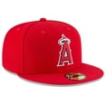 thumbnail image 3 of Men's New Era Red Los Angeles Angels 59FIFTY Fitted Hat, 3 of 5