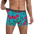thumbnail image 2 of Kdxio Men's Boxer Briefs with Cherry Print - Comfortable and Breathable Underwear for Everyday Wear, 2 of 7