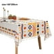 thumbnail image 2 of Mantel impermeable de lino de arpillera bordado con borla, mantel rectangular resistente sin arrugas para mesas, manteles rústicos para cocina de fiesta al aire libre, 2 of 6