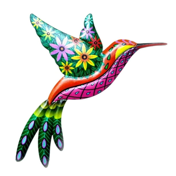 Escultura de colibrí para colgar en la pared, adorno decorativo para dormitorio y hogar. D