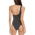 thumbnail image 2 of Milly womens  Textured Waves One-Shoulder One-Piece, m, Black, 2 of 3