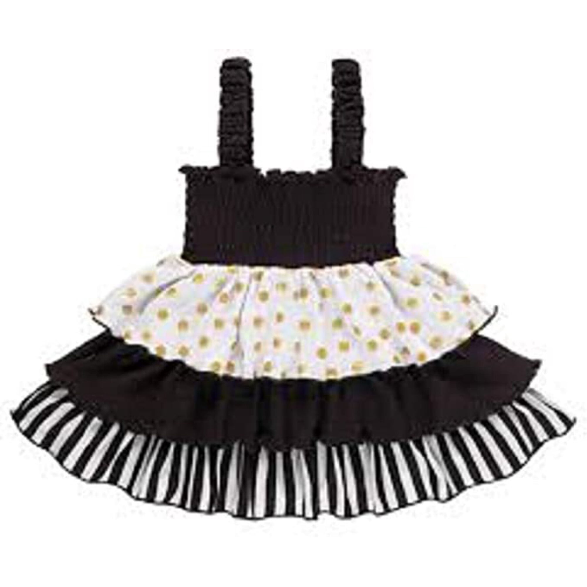 Ganz Baby Sundress 6-12 Months - Black White Gold