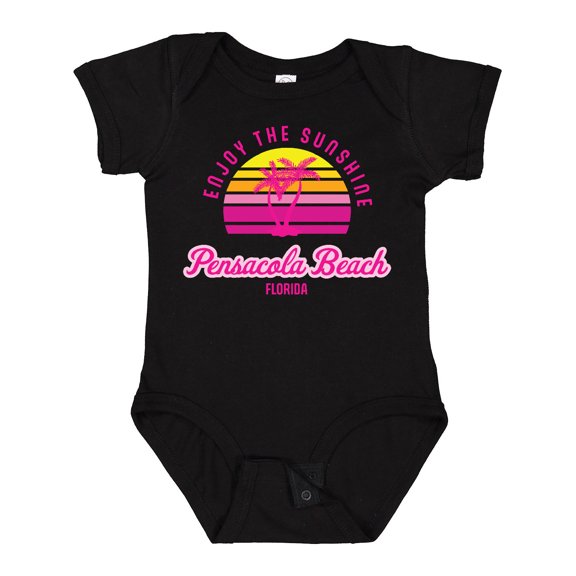 Inktastic Summer Enjoy the Sunshine Pensacola Beach Florida in Pink Boys or Girls Baby Bodysuit