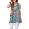 thumbnail image 1 of Minnieouse Chaleco de mujer Camiseta sin mangas bohemia Camiseta sin mangas con cuello en V Camiseta casual con cuello en V Prendas para la parte del cuerpo orquidea sol L, 1 of 6