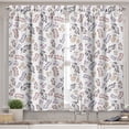 thumbnail image 2 of Ambesonne Botanical Valance & Curtain, Shell Form Doodle Branch, 55"x30", Champagne Multicolor, 2 of 7