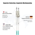 thumbnail image 2 of FLYPROFiber Cable de conexión de fibra LC a LC OM3 3M/10 pies Opciones de longitud: 0,2 m-200 m 10 GB Cable de fibra óptica dúplex LC-LC 50/125um multimodo LSZH-3 metros (10 pies) paquete de 4, 2 of 5