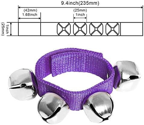 24PCS Band Wrist Bells Jingle Bells Instrument Percussion Musical Party Wrist Bells and Ankle Bells Birthday Gifts Favors Toys for Kids