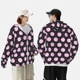thumbnail image 4 of Fotbe Pink Groovy Disco Ball Chaqueta con Protección Solar UPF 50+ para Hombre y Mujer, Camisa con Capucha y Bolsillos-Medium, 4 of 7