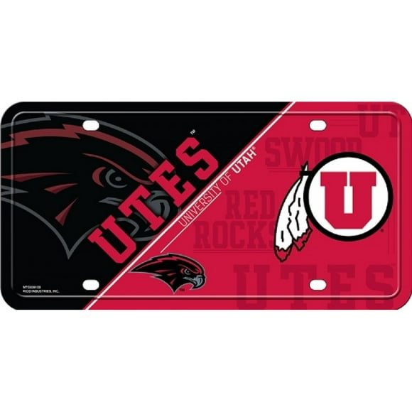Utah Utes Metal License Plate