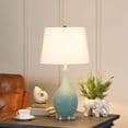 thumbnail image 5 of 28" Aqua Hammered Urn Table Lamp With White Tapered Drum Shade, 5 of 6