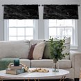thumbnail image 3 of LALILO Kitchen Curtain Valance White Natural Black Rod Pocket Window Curtain 52"x 18" Set of 2, 3 of 6