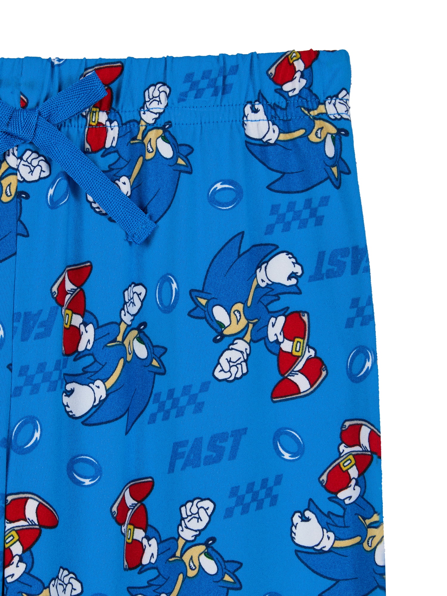 Sonic Boys Short Sleeve Sleep Notch Collar Top and Pants Pajama Set, 2-Piece, Sizes 4-12
