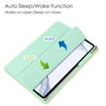 thumbnail image 3 of Decase Tri Fold Case for Samsung Galaxy Tab S8 2022 (SM-X700/X706) / Tab S7 11 inch 2020 (SM-T870/T875/T876),Smart Stand Auto Sleep Wake Shockproof Tablet Case with S-Pen Holder - Mintgreen, 3 of 7