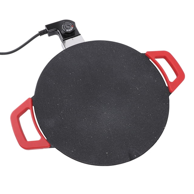 Plandcha Eléctrica Digital De 11,8 Pulgadas Para Injera, Lefse, Panqueque, Temperatura Ajustable, Parrilla De Mesa Eleccica Sin HUMO, Antiadherente, Placa De Parrilla