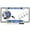 chrome, variant on [Officially Licensed Product] - United States Air Force, USAF - Domed Custom-Made Personalized Narrow (Thin) Top 4 Hole Metal Car License Plate Frame with Free caps - Gold (Quantity: 1 Frame)