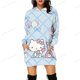 thumbnail image 3 of Sudadera con capucha de gran tamaño con estampado de otoño 2024, sudadera con capucha informal para mujer, sudadera HELLO KITTY, sudadera holgada informal de marca urbana con capucha, 3 of 5