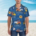 thumbnail image 4 of Lsque Construction Vehicles pattern Hawaiian Shirt for Men, Unisex Summer Beach Casual Short Sleeve Button Down Shirts-X-Large, 4 of 9