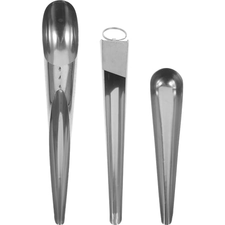 OUNONA Finch Bird Feeder Scoop Stainless Steel Plated Silver for Pet Use Safe and Reusable 3Pcs