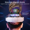 thumbnail image 4 of RGB Battery Head Strap for Meta Quest 3S/Quest 3, 20W Fast Charging 10000mAh Magnetic Battery Extend Playtime, Comfort Detachable Adjustable Headset Strap Replacement Accessories, 4 of 6