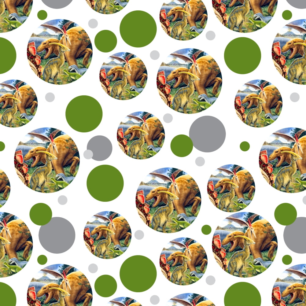 Dinosaurs Jurassic Collage T-Rex Stegasaurus Premium Gift Wrap Wrapping Paper Roll